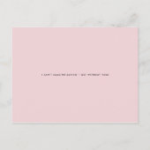 Pink Watercolor Rose werden Sie meine Bridesmaid s Einladungspostkarte (Rückseite)