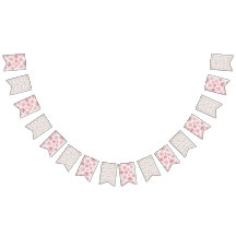 Pink Watercolor Roses bunting banner