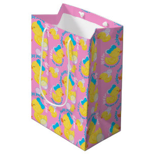 Pink Watercolor Rubber Ducky Du bist das Eine Part Mittlere Geschenktüte