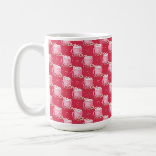 PINK WATERCOLOR SEIN MEIN VALENTINE TASSE (Links)