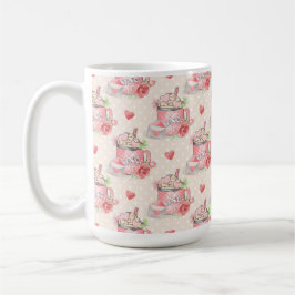 PINK WATERCOLOR SEIN MEIN VALENTINE TASSE