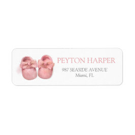 Pink Watercolor Shoes Babydusche