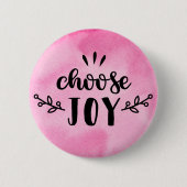 Pink Watercolor - Spaß auswählen Button (Vorderseite)