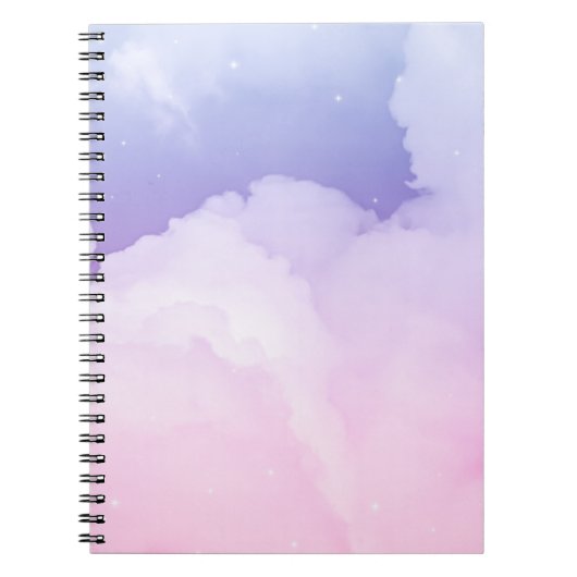 Pink Watercolor Spiral Foto Notebook (80 Seiten) Notizblock (Vorderseite)
