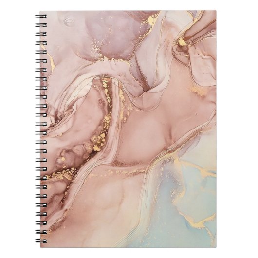 Pink Watercolor Spiral Foto Notebook (80 Seiten) Notizblock (Vorderseite)