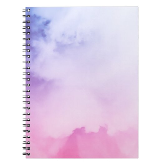 Pink Watercolor Spiral Foto Notebook (80 Seiten) Notizblock (Vorderseite)