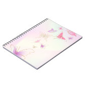 Pink Watercolor Spiral Foto Notebook (80 Seiten) Notizblock (Linke Seite)