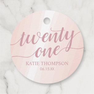 Pink Watercolor Splash Geschenkanhänger