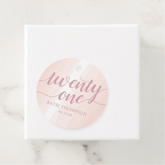 Pink Watercolor Splash Geschenkanhänger (Beispiel)