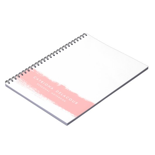 Pink Watercolor Splash Personalisiertes Notebook Notizblock (Linke Seite)