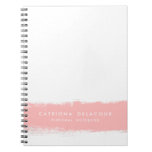 Pink Watercolor Splash Personalisiertes Notebook Notizblock
