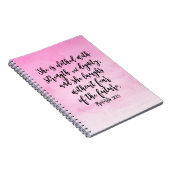 Pink Watercolor-Sprichwörter 31 Christliche Frauen Notizblock (Rechte Seite)