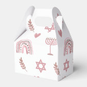 Pink Watercolor Star von David Hanukkah Geschenkschachtel (Rückseite)