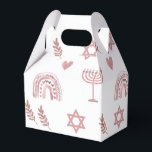 Pink Watercolor Star von David Hanukkah Geschenkschachtel<br><div class="desc">Diese Pink Watercolor Star of David Gevor Boxen verfügen über ein Muster von Herzen,  Regenbogen und Star of David.</div>