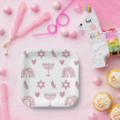 Pink Watercolor Star von David Hanukkah Pappteller (Party)