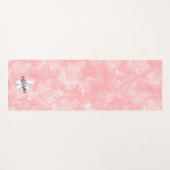 Pink Watercolor Stilvolle Moderne Initial Yogamatte (Vorderseite (Horizontal))