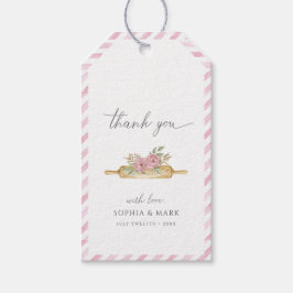 Pink Watercolor Strichen Danke Geschenkanhänger