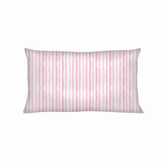 Pink Watercolor Stripes Kissenbezug