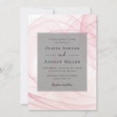 Pink Watercolor Swirl Wedding Einladung (Vorderseite)