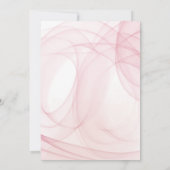 Pink Watercolor Swirl Wedding Einladung (Rückseite)