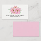 Pink Watercolor Tulips Hochzeitkarte Begleitkarte (Vorne/Hinten)