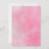 Pink Watercolor Twins Babydusche Einladung (Rückseite)
