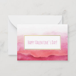 Pink & Watercolor Valentine Cards 100 Packung Mitteilungskarte