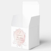 Pink Watercolor Wappen First Communitywürfel Geschenkschachtel (Geöffnet)