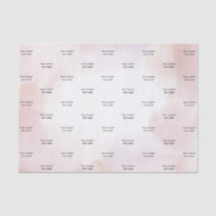 Pink Watercolor Wash Custom Text Tissue Seidenpapier