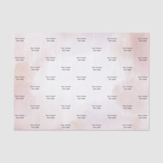 Pink Watercolor Wash Custom Text Tissue Seidenpapier (Vorderseite)