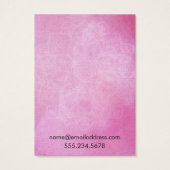 Pink Watercolor Wash Mandala Ohrring-Karten (Rückseite)