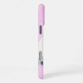 Pink Watercolor Wash Personalized Photo with Name iPhone Hülle (Rechte Seite)