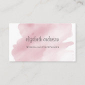Pink Watercolor Wash Splash QR Code Feminine Visitenkarte (Vorderseite)