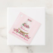 Pink Watercolor Wedding Cake Danke Geschenkanhänger (Beispiel)