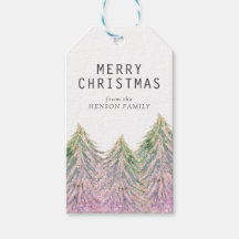 Pink Watercolor Weihnachtsbaum Künstlerische Gesch