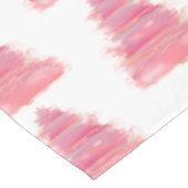 Pink Watercolor Weihnachtsbaum Tischdecke (Schrägansicht)