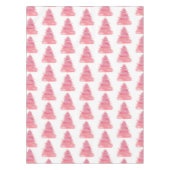 Pink Watercolor Weihnachtsbaum Tischdecke (Vorderseite)