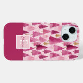 Pink Watercolor Weihnachtsbaummuster Case-Mate iPhone Hülle (Rückseite (Horizontal))