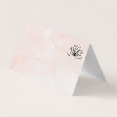 Pink Watercolor Wellness Coach Custom Business Car Visitenkarten (Rückseite)