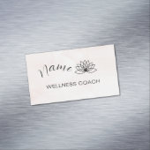 Pink Watercolor Wellness Coach Custom Magnetische Visitenkarte (Beispiel)