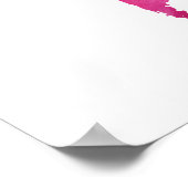 Pink Watercolor Weltkarte Poster (Ecke)