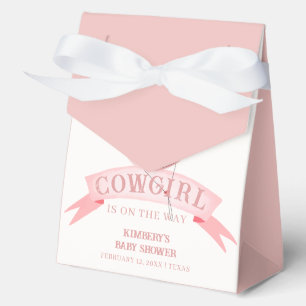 Pink Watercolor Western Cowgirl Hat Baby Dusche Geschenkschachtel