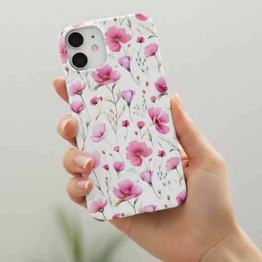 Pink Watercolor Wildflower  Case-Mate iPhone Hülle