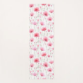 Pink Watercolor Wildflower  Yogamatte (Vorderseite)