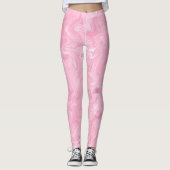 Pink Watercolor-Wirbel Leggings (Vorderseite)