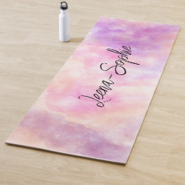 Pink watercolor  yogamatte