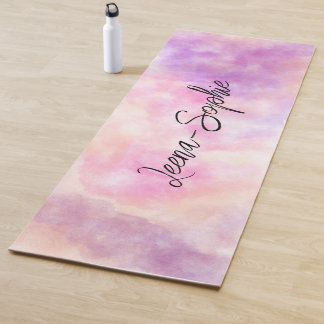 Pink watercolor yogamatte