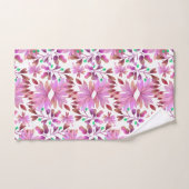 Pink watercolour winter flowers background  badhandtuch set (Handtuch)