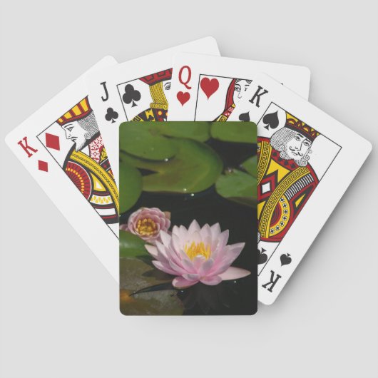 Pink Waterlilies Lotus Playing Cards Spielkarten (Rückseite)