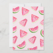 Pink Watermelon Babydusche Einladung (Rückseite)